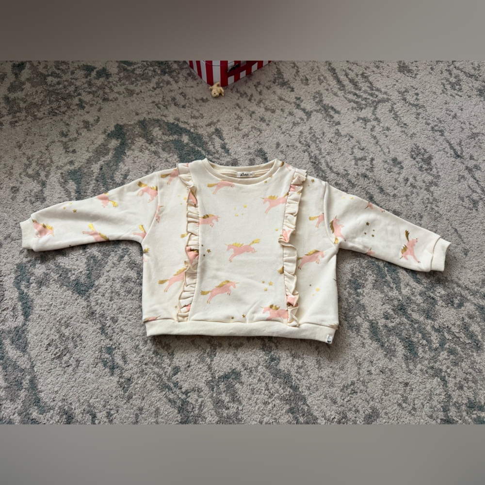 OH BABY! Unicorn print Sweatshirt size 4-5T